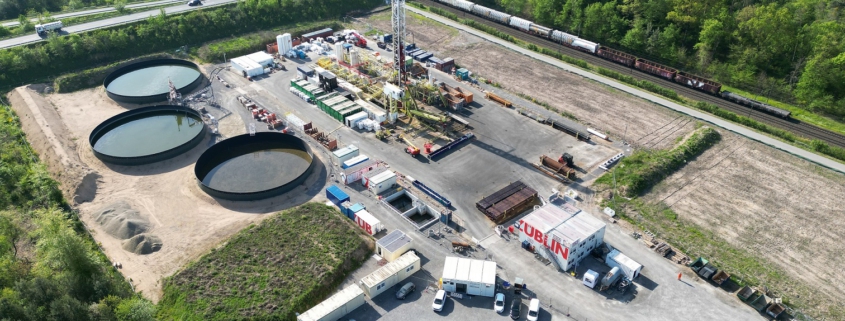 Bohrplatz Graben-Neudorf mit Testwasserbecken
