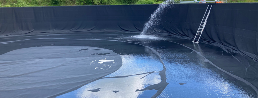 Aufbau Testwasserbecken